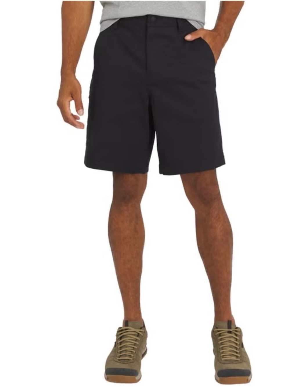 NEW Wrangler Black Flat Front Performance Shorts 36